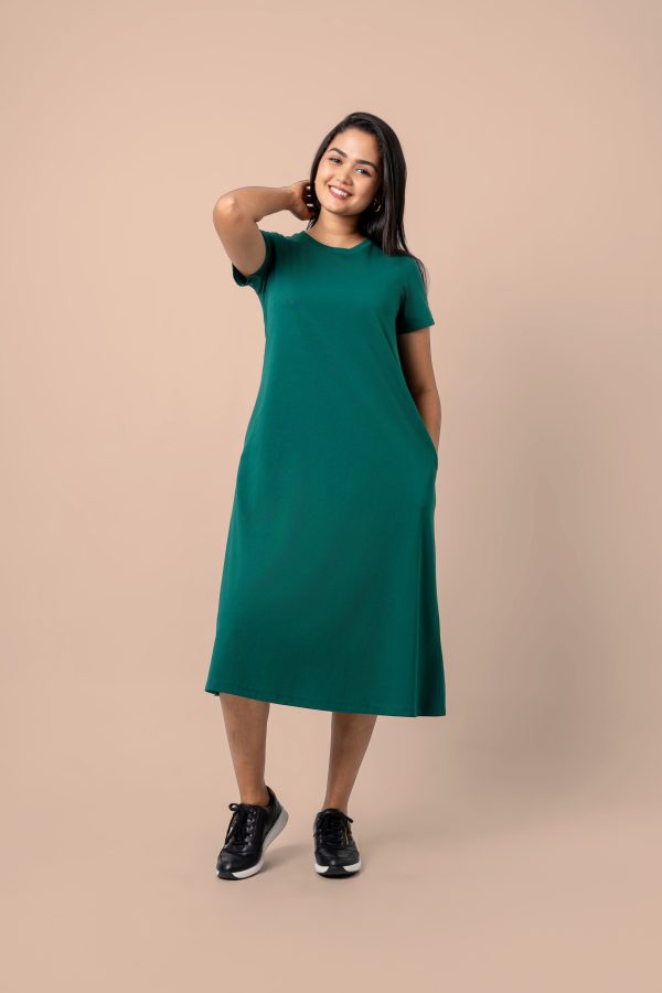 Tent Shaped Midi T-Shirt Dress - Image 3