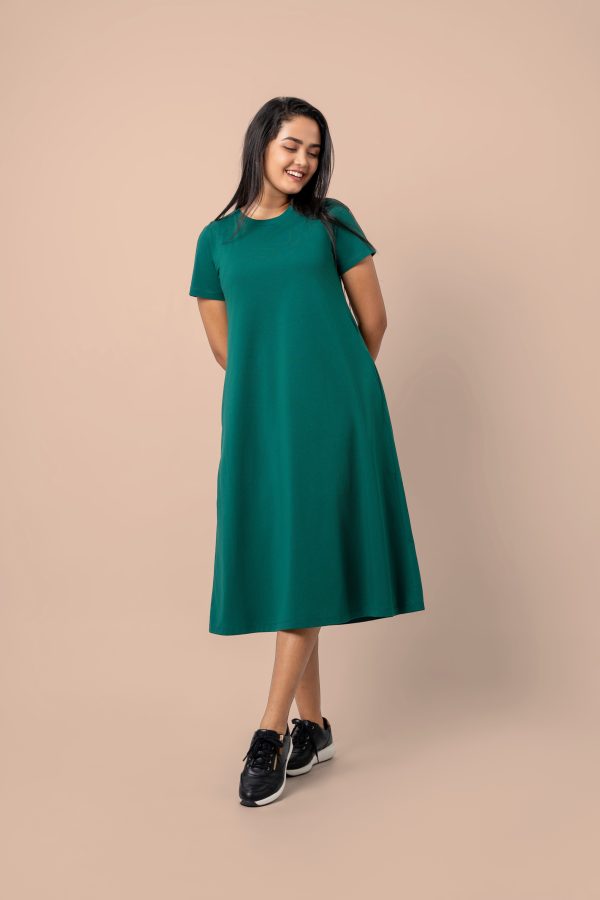 Tent Shaped Midi T-Shirt Dress - Image 5