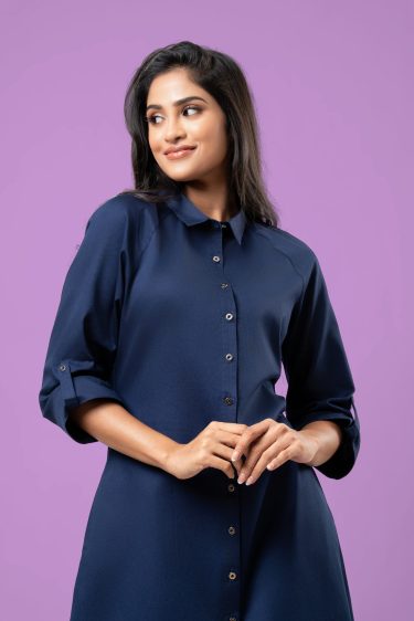 Back Embroidery Detail Short Dress