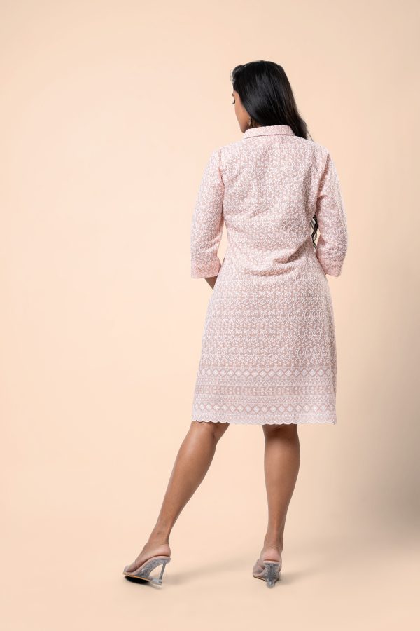 Scallop Hem Short Shirt Dress - Image 5