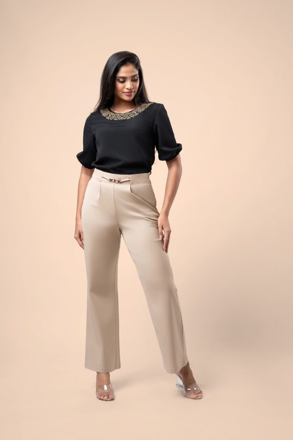 Chain Detail Straight Leg Pants - Image 3