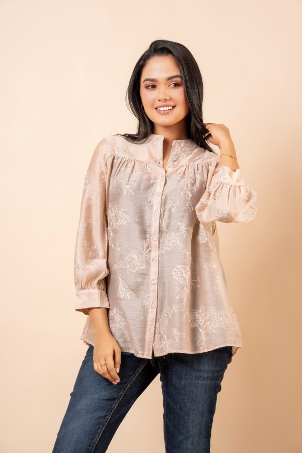 Floral Embroidered Shirt Blouse - Image 2