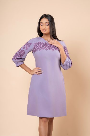 Embroidery A-Line Short Dress