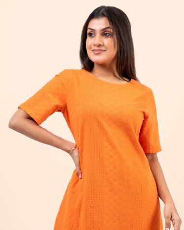 Hem Pleat Detail Short Dress