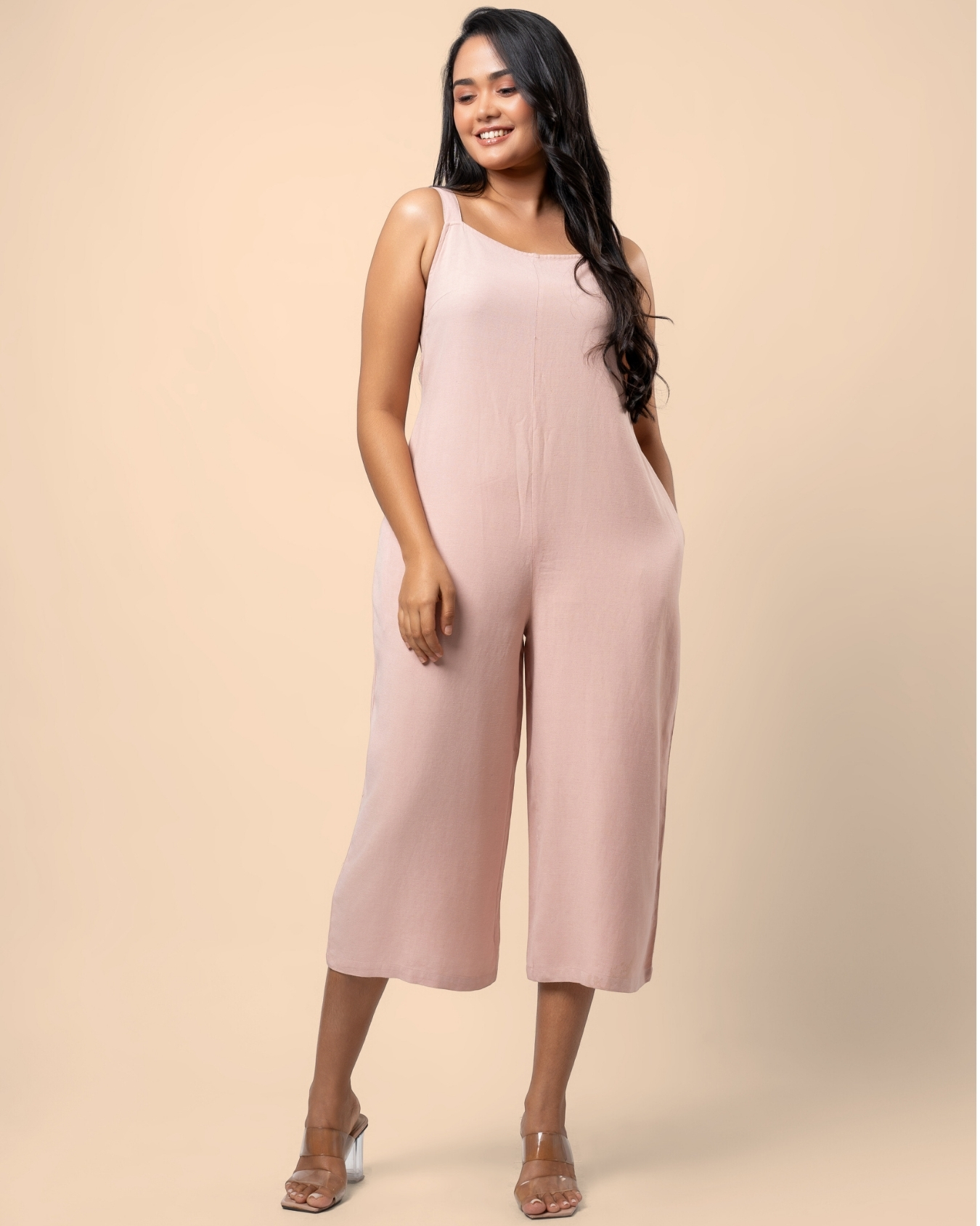 Sleeveless Back Tie-Up Detail Jumpsuit - Image 3