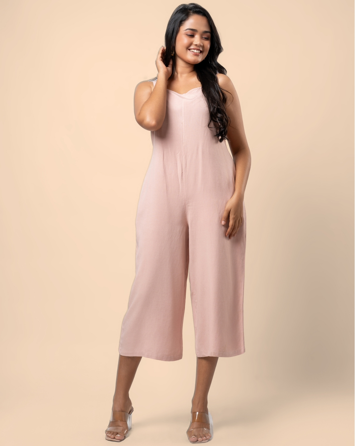 Sleeveless Back Tie-Up Detail Jumpsuit - Image 4