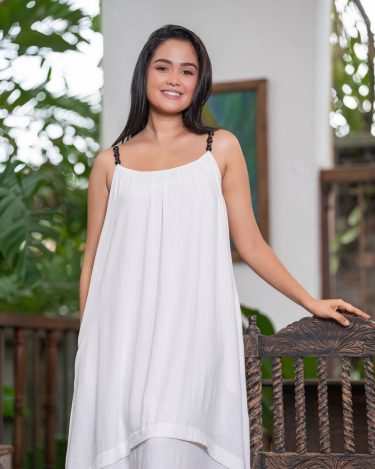 Beaded Strap Detail Maxi Dress