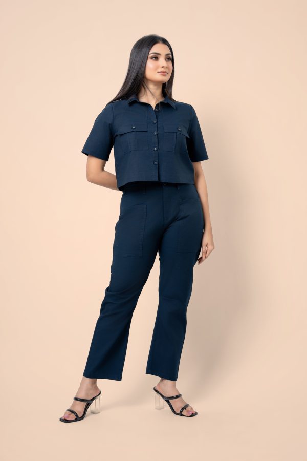 Button Down Cropped Blouse - Image 6