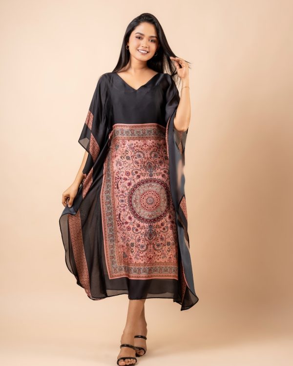 V-Neck Midi Kaftan Dress - Image 4