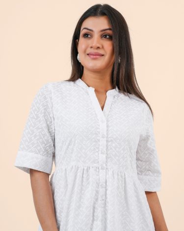 Tier Detail Maxi Shirt Dress