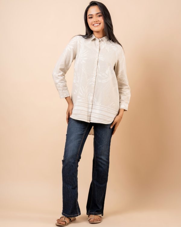 Buttone-Down Long Sleeve Top - Image 3