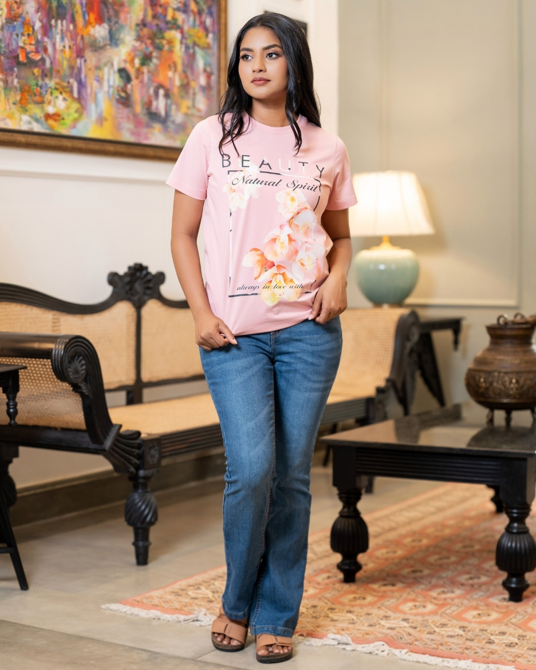 Floral Printed T-Shirt - Image 5