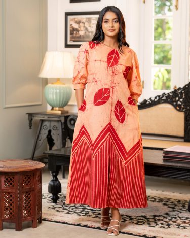 Batik Abstract Maxi Dress