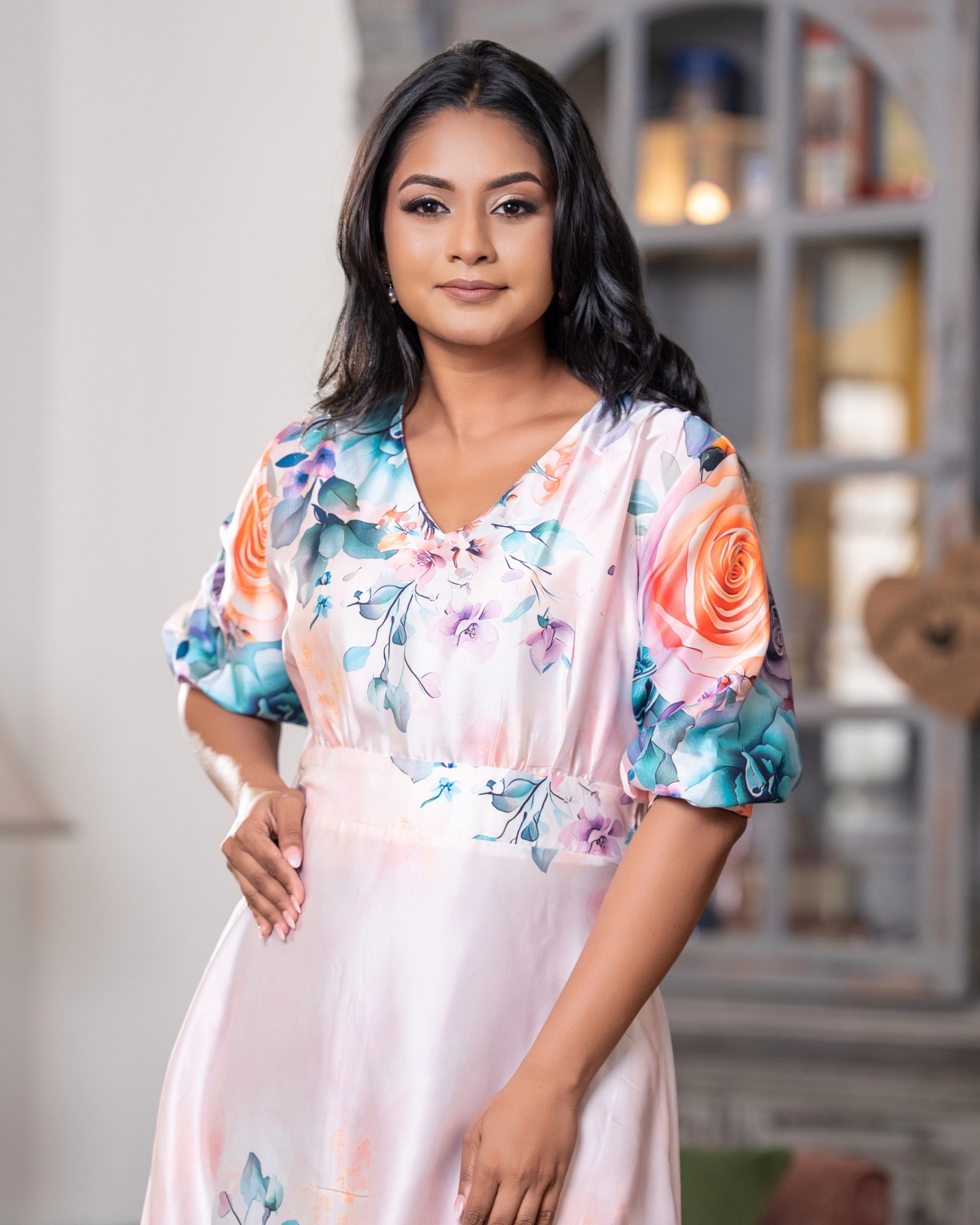 Pastel Meadow Emphire Maxi Dress - Image 4