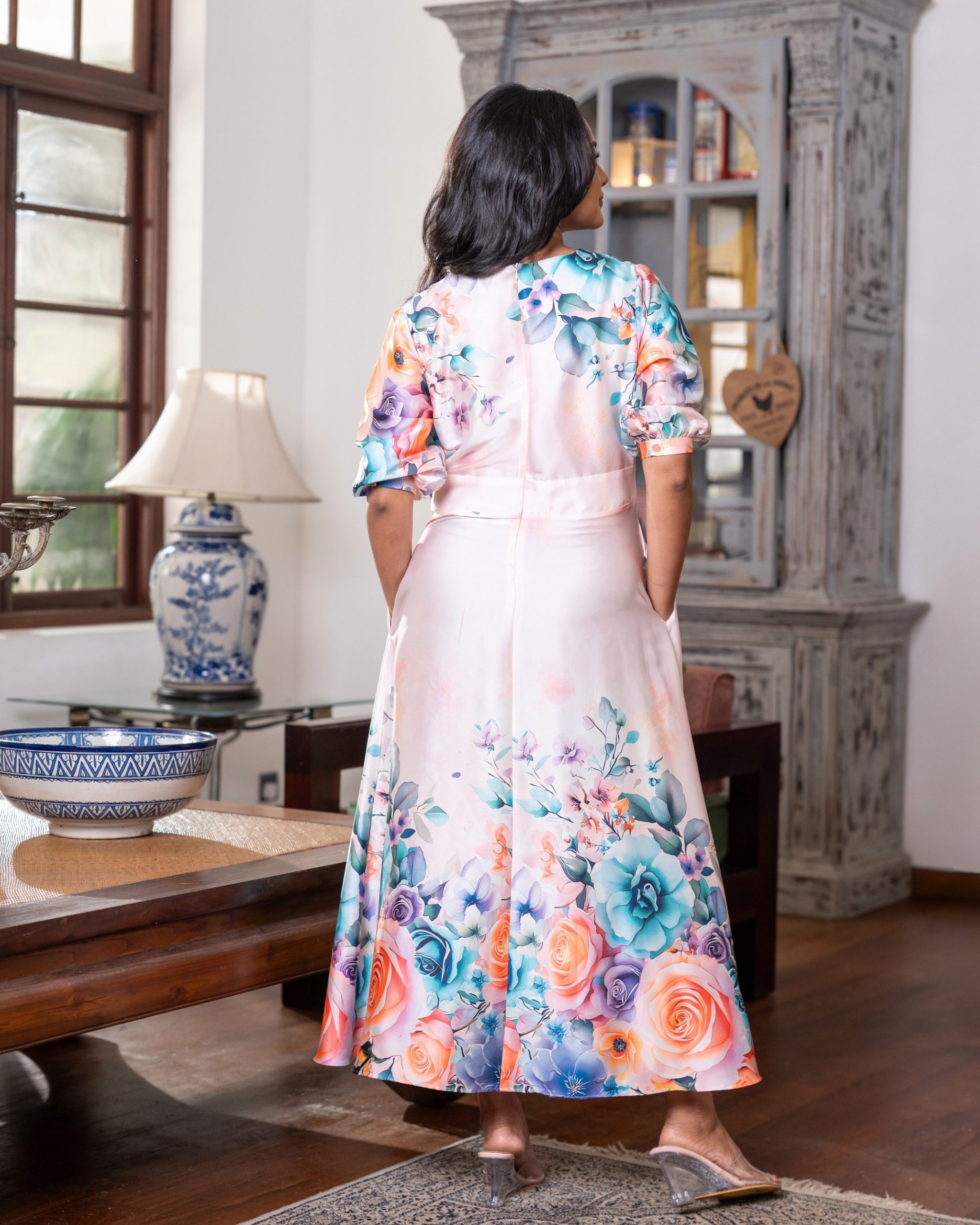 Pastel Meadow Emphire Maxi Dress - Image 5