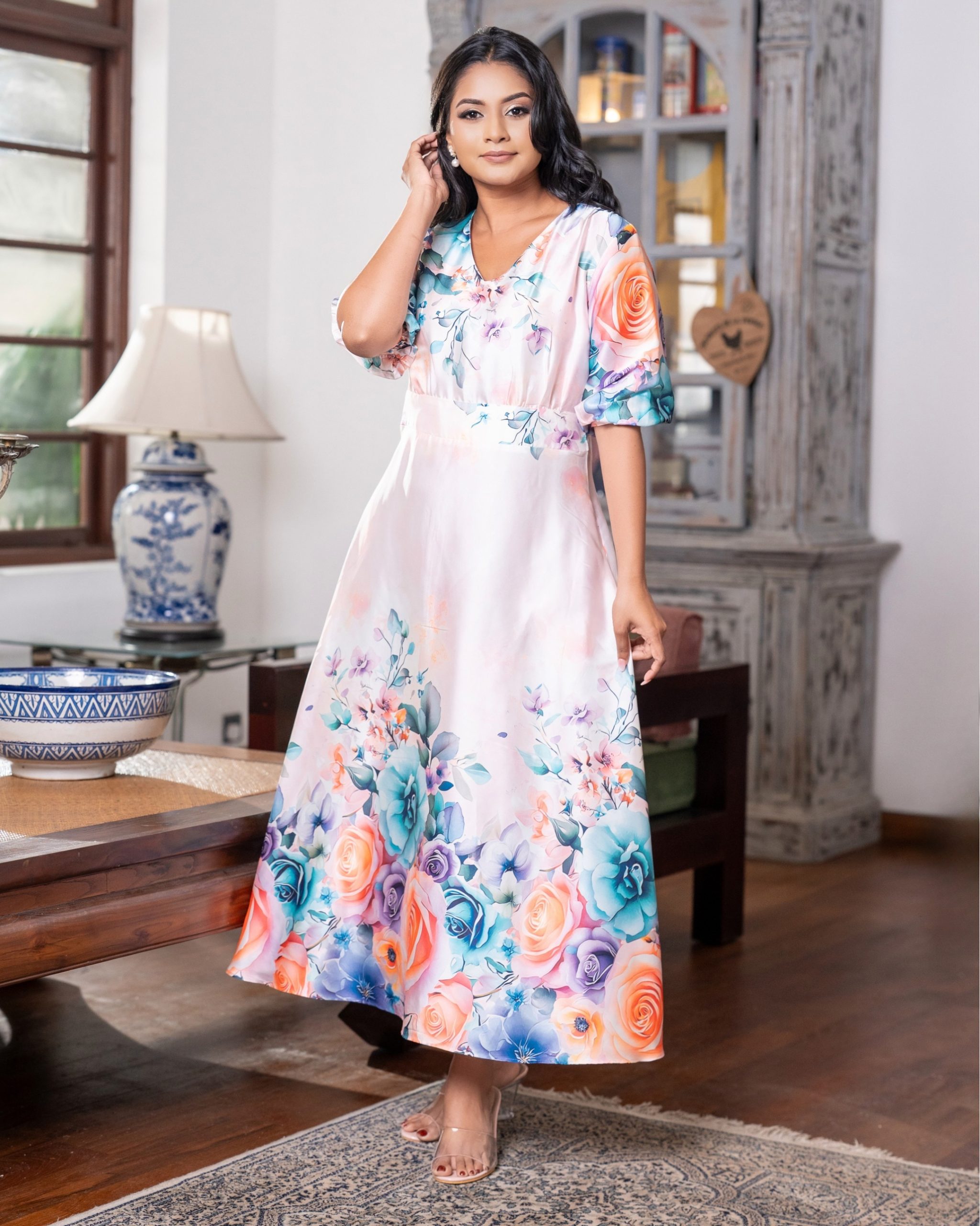 Pastel Meadow Emphire Maxi Dress - Image 2