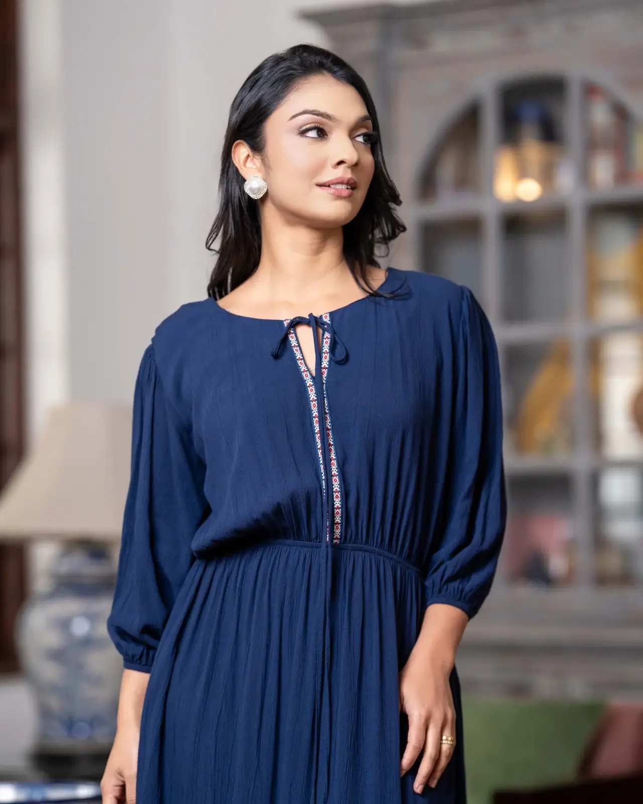 Lace Detailed Ruffled Maxi Dress - Image 6