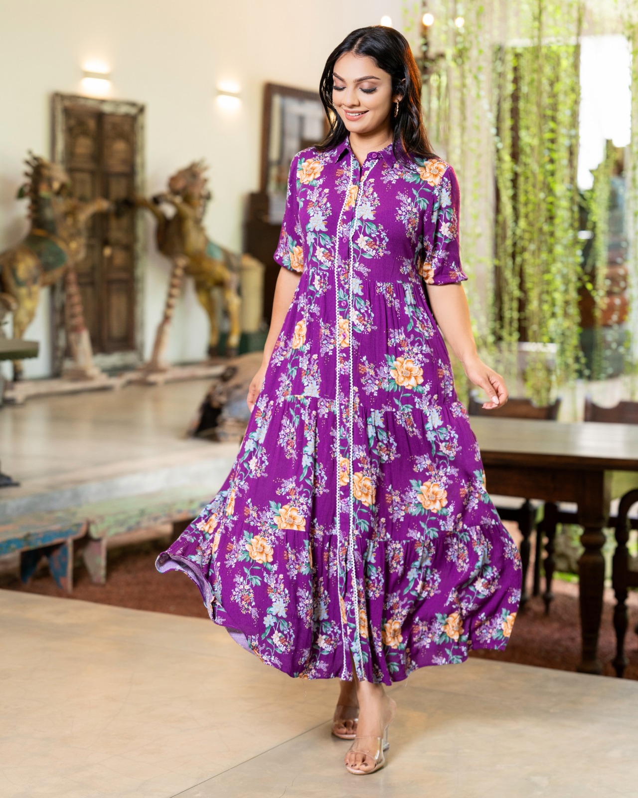 The Violet Meadow Tiered Maxi Dress - Image 2
