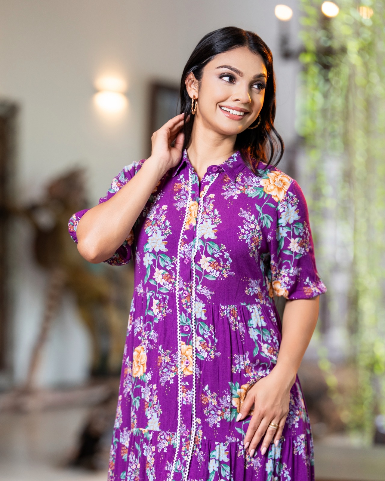 The Violet Meadow Tiered Maxi Dress - Image 5
