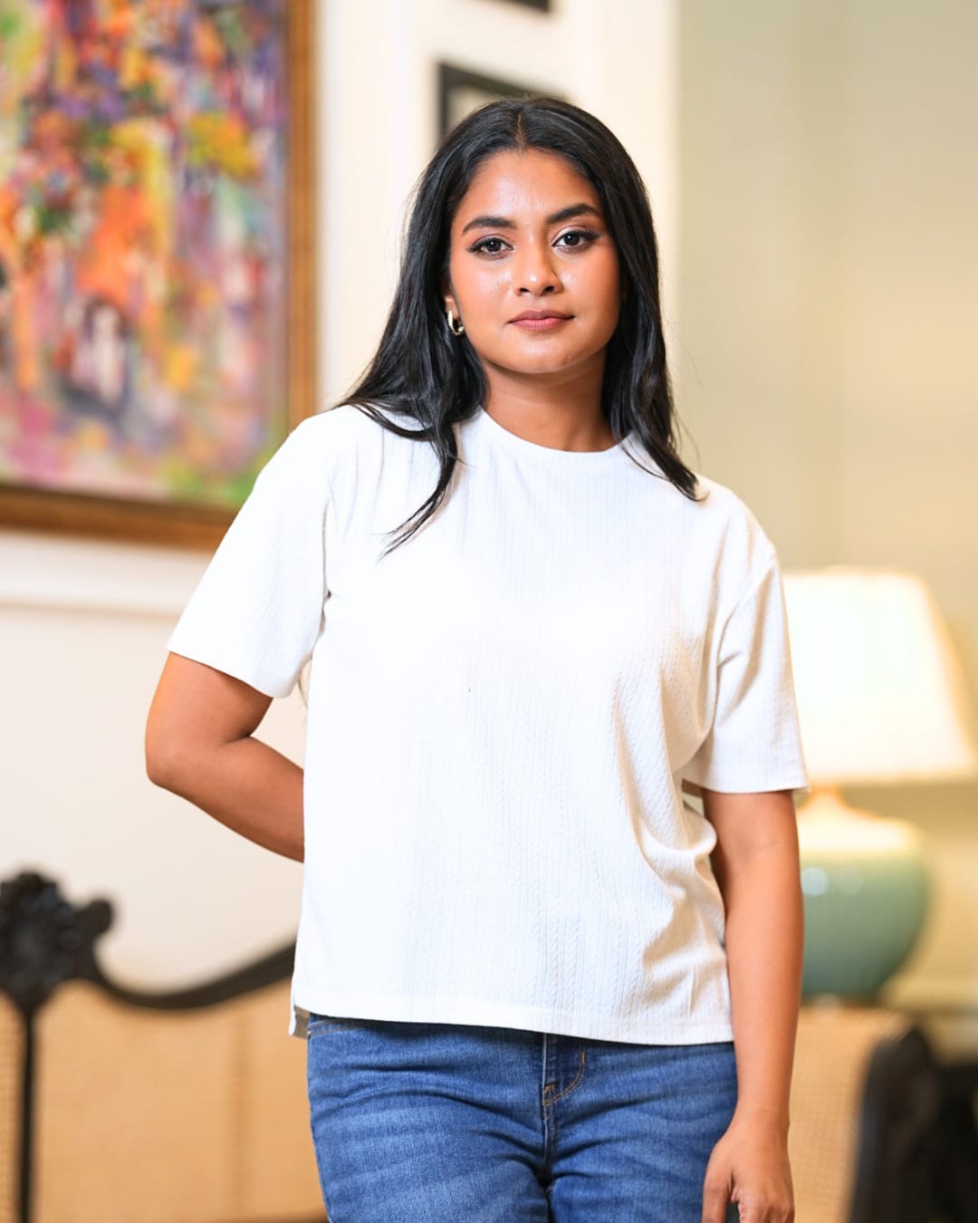 Knitted Short Sleeve Top