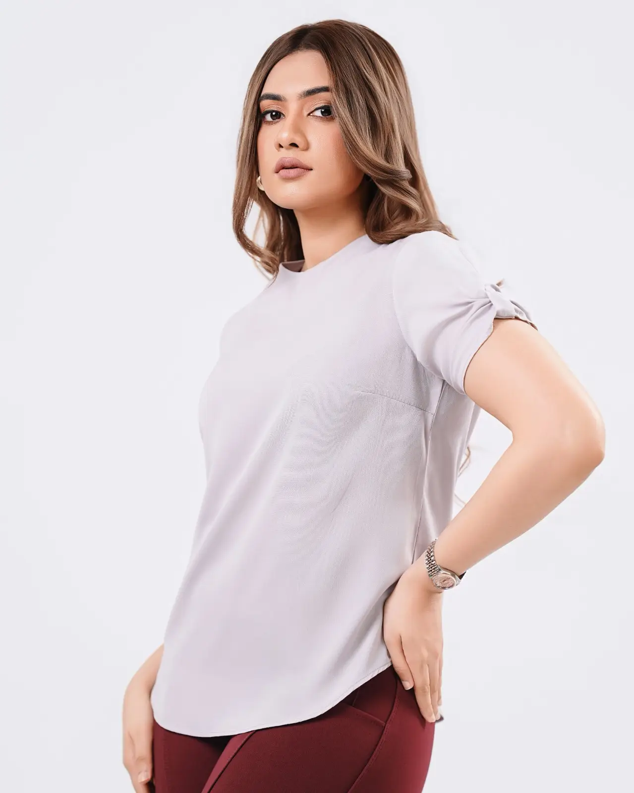 The Misty Knot-Sleeve Blouse - Image 3