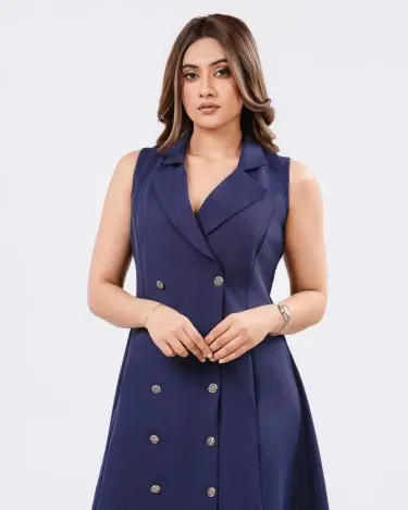 Sleeveless Trench Midi Dress