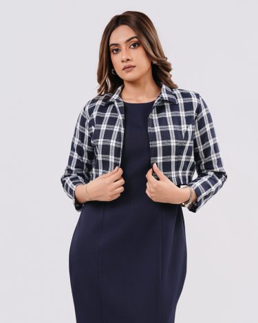 The Grid Cropped Blazer